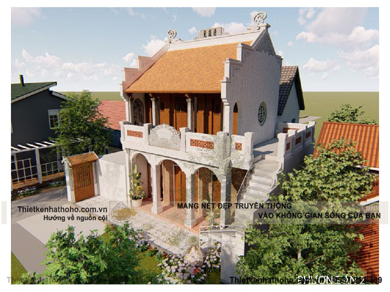 Hình 3- Một ảnh khác về nhà thờ 2 tầng 2 mái tại Hoa Lư Ninh Bình