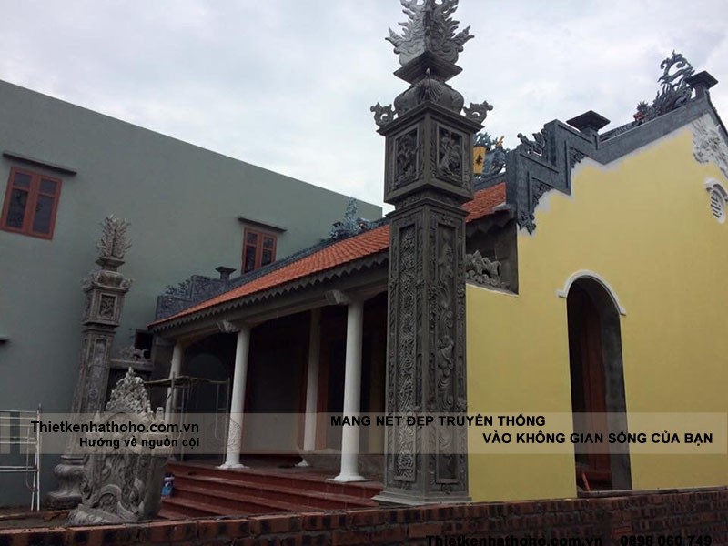 Thiết kế và thi công nhà thờ chi 3 gian 2 mái đẹp mê hồn tại Ninh Bình