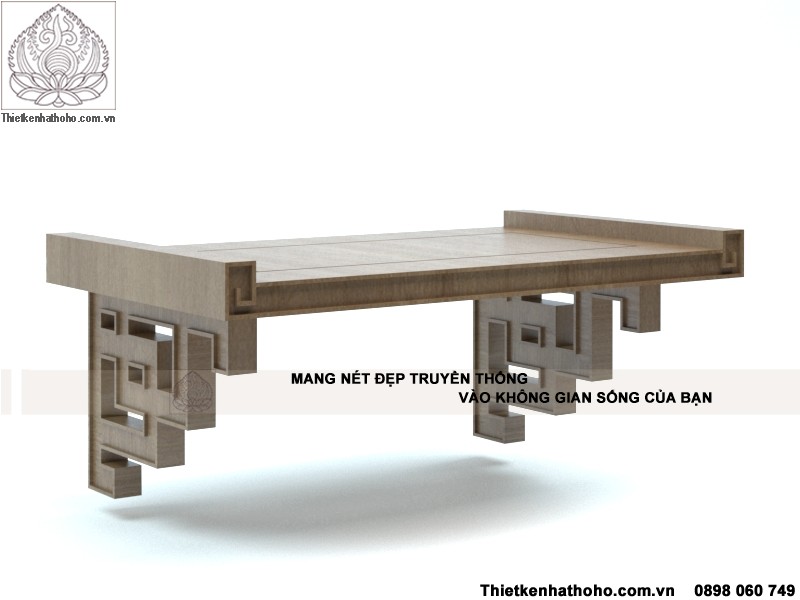 Mẫu thiết kế bàn thờ treo tường hiện đại BTT- 05