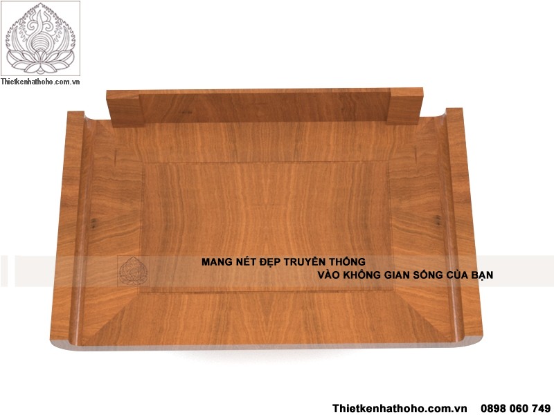 Mẫu bàn thờ treo tường hiện đại gỗ Gõ BTT 02