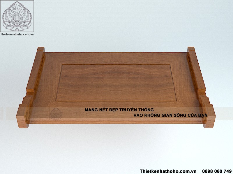 Mẫu bàn thờ treo tường hiện đại gỗ gõ BTT-13