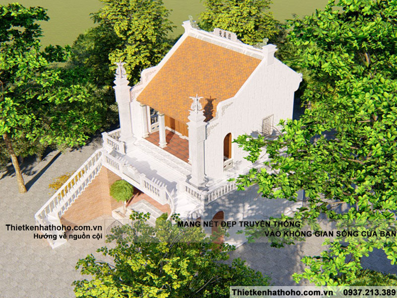 Hình ảnh nhà từ đường 3 gian 2 mái đẹp của dòng họ Trần tại Nam Định