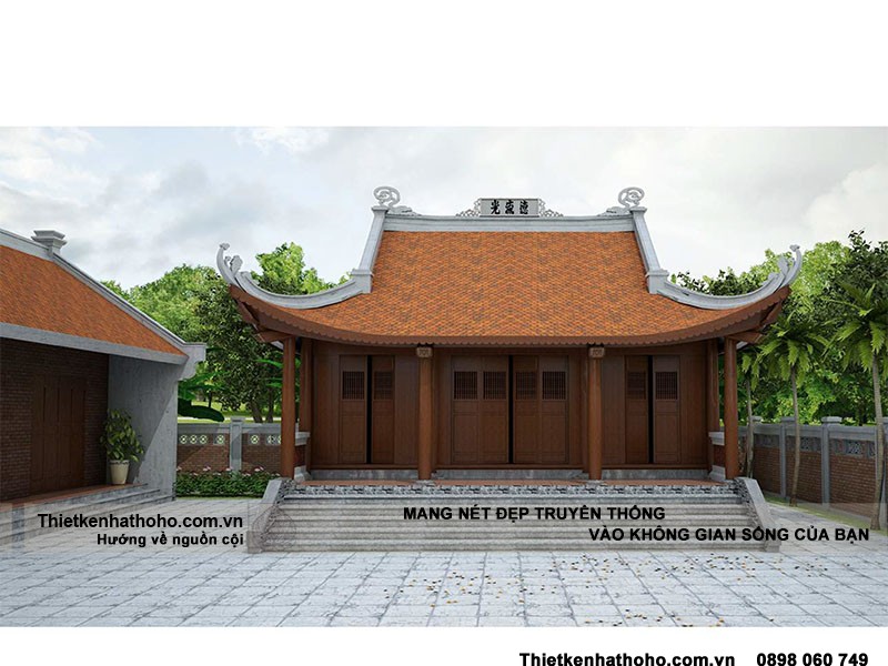 Khuôn viên thoáng đãng của nhà thờ họ 4 mái tại Thái Bình