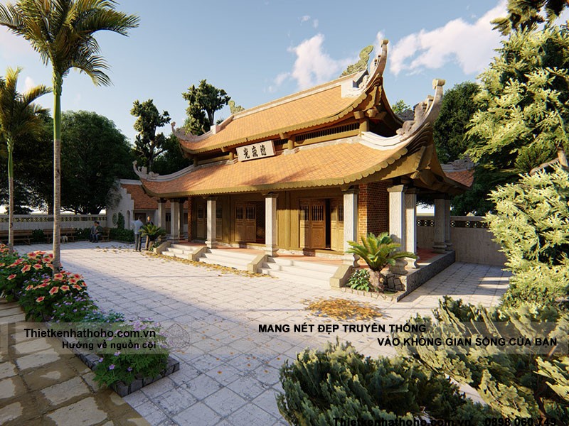 Một mẫu nhà từ đường 8 mái tại Hải Dương
