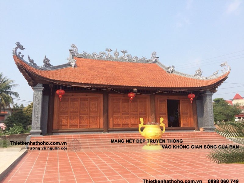 Phối cảnh nhà thờ họ 4 mái